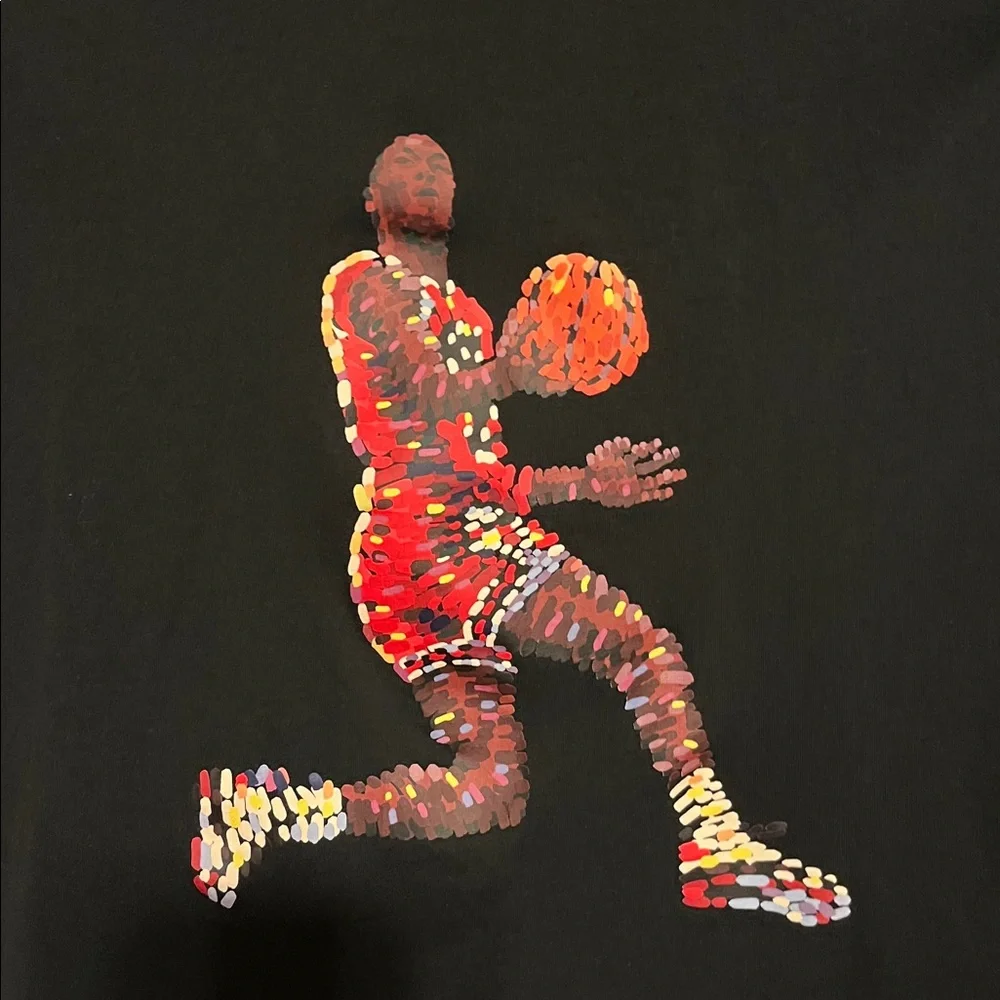 Jordan Black Tee with Red Jumpman Logo